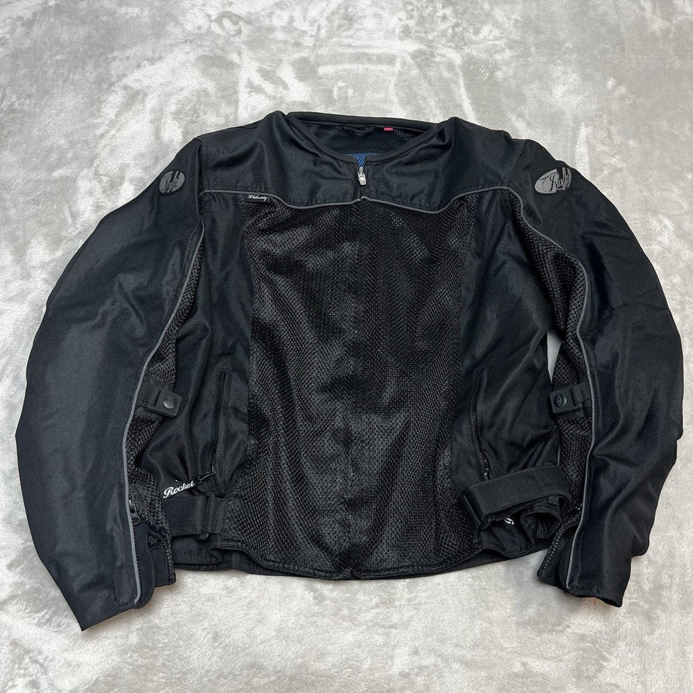 Joe Rocket Velocity Mesh Motorcycle Jacket Womens Large Black Padded Moto Biker